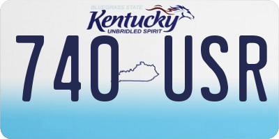 KY license plate 740USR