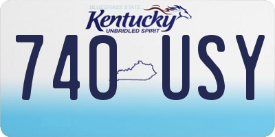 KY license plate 740USY