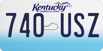 KY license plate 740USZ