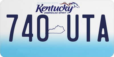 KY license plate 740UTA