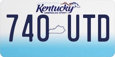 KY license plate 740UTD