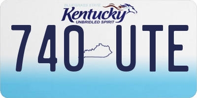 KY license plate 740UTE