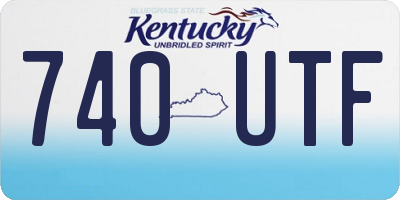 KY license plate 740UTF