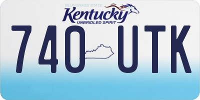 KY license plate 740UTK