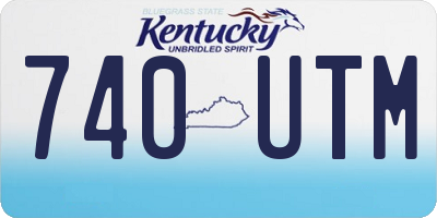 KY license plate 740UTM
