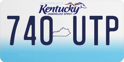 KY license plate 740UTP