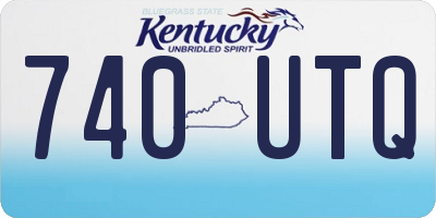 KY license plate 740UTQ