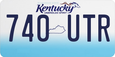 KY license plate 740UTR