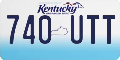 KY license plate 740UTT