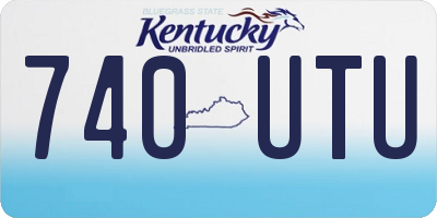 KY license plate 740UTU