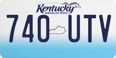 KY license plate 740UTV