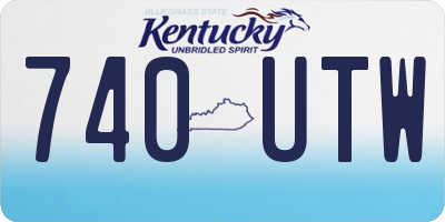 KY license plate 740UTW