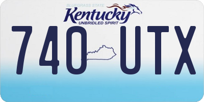 KY license plate 740UTX