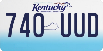 KY license plate 740UUD