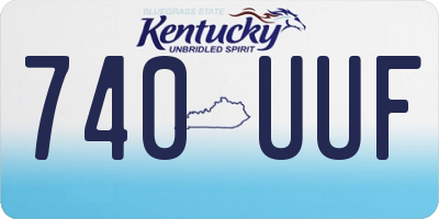 KY license plate 740UUF