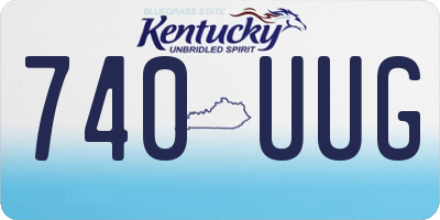KY license plate 740UUG