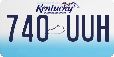 KY license plate 740UUH