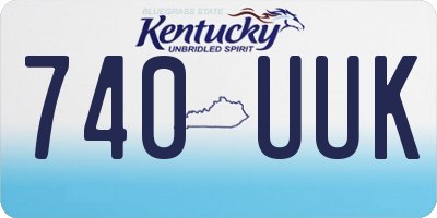 KY license plate 740UUK