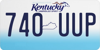KY license plate 740UUP