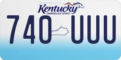 KY license plate 740UUU