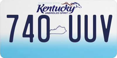 KY license plate 740UUV