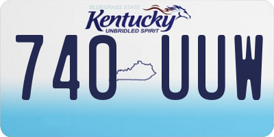 KY license plate 740UUW