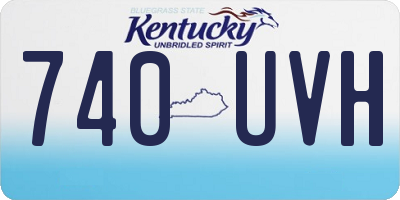 KY license plate 740UVH