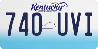 KY license plate 740UVI