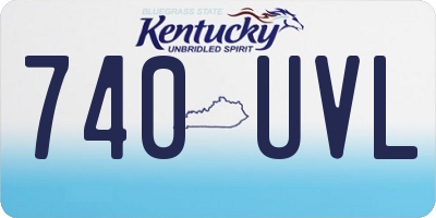 KY license plate 740UVL
