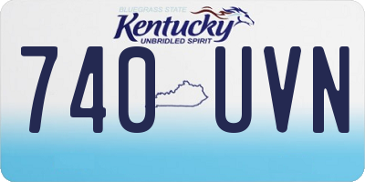 KY license plate 740UVN