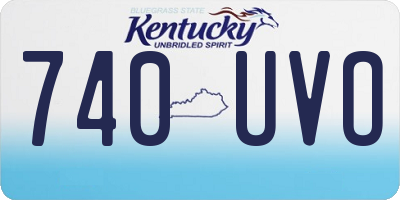 KY license plate 740UVO
