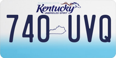 KY license plate 740UVQ