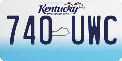 KY license plate 740UWC
