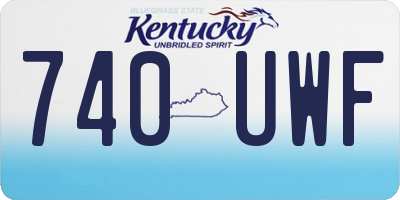 KY license plate 740UWF