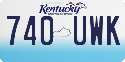 KY license plate 740UWK