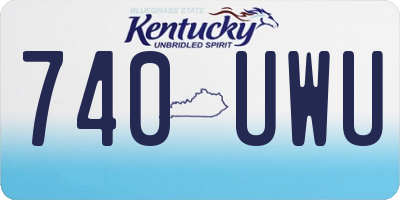 KY license plate 740UWU