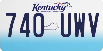 KY license plate 740UWV