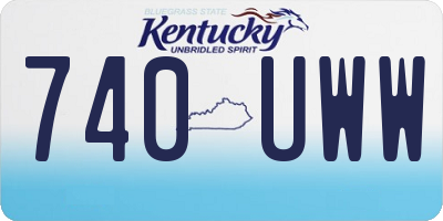 KY license plate 740UWW