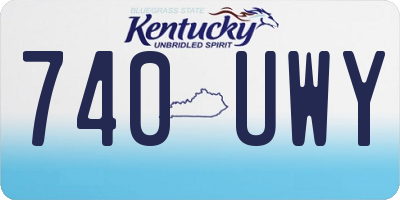 KY license plate 740UWY