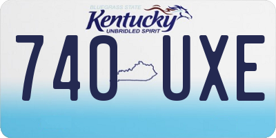 KY license plate 740UXE
