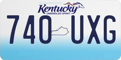 KY license plate 740UXG