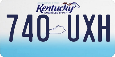 KY license plate 740UXH