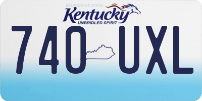 KY license plate 740UXL