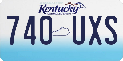 KY license plate 740UXS