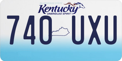 KY license plate 740UXU