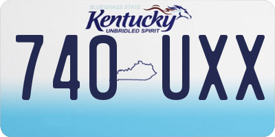 KY license plate 740UXX