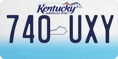 KY license plate 740UXY