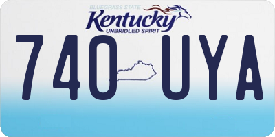 KY license plate 740UYA