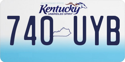 KY license plate 740UYB