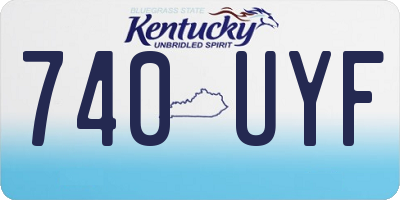 KY license plate 740UYF